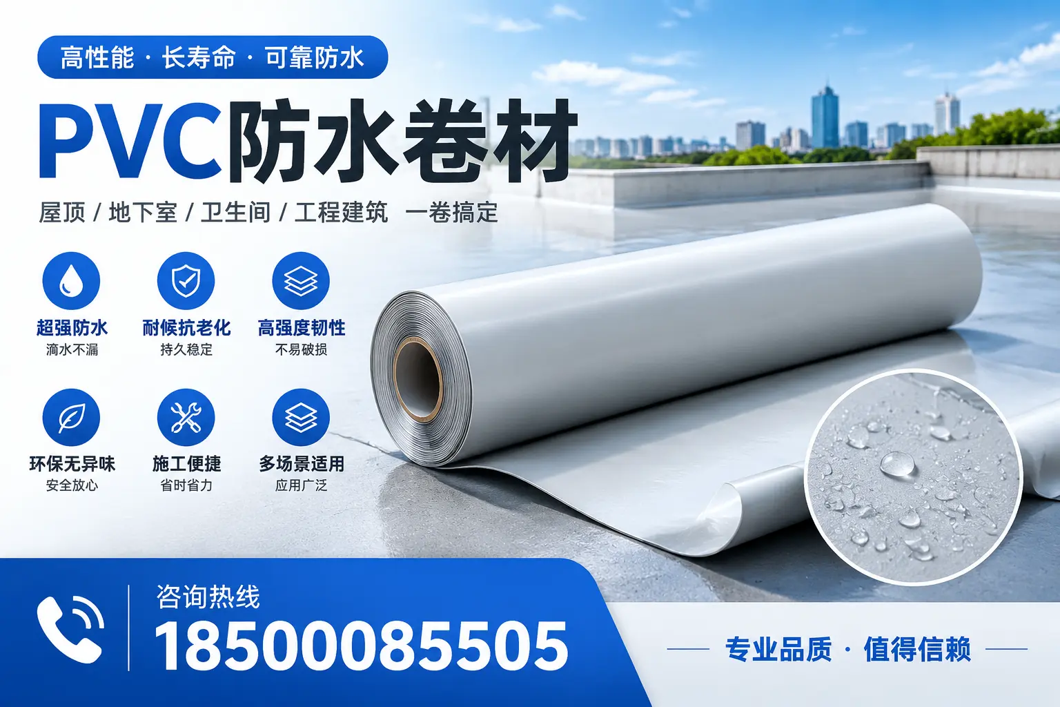 PVC防水卷材的防水效果评测,适合襄阳的科学依据